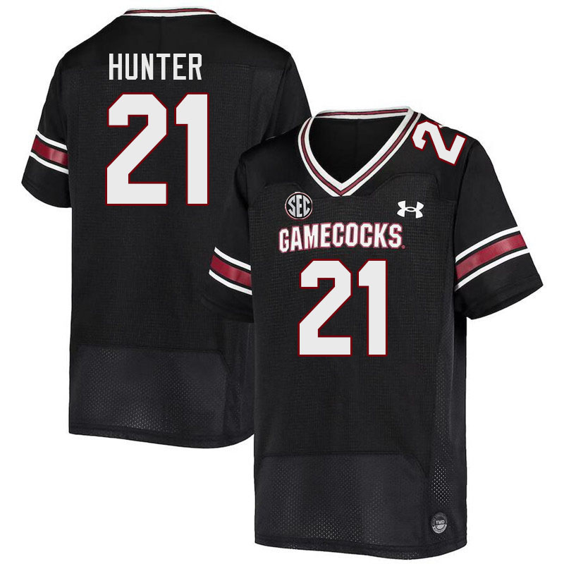Men #21 Kelvin Hunter South Carolina Gamecocks College Football Jerseys Stitched-Black